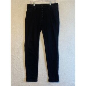 KanCan Black High Rise Button Fly Skinny Jeans Size 15 31